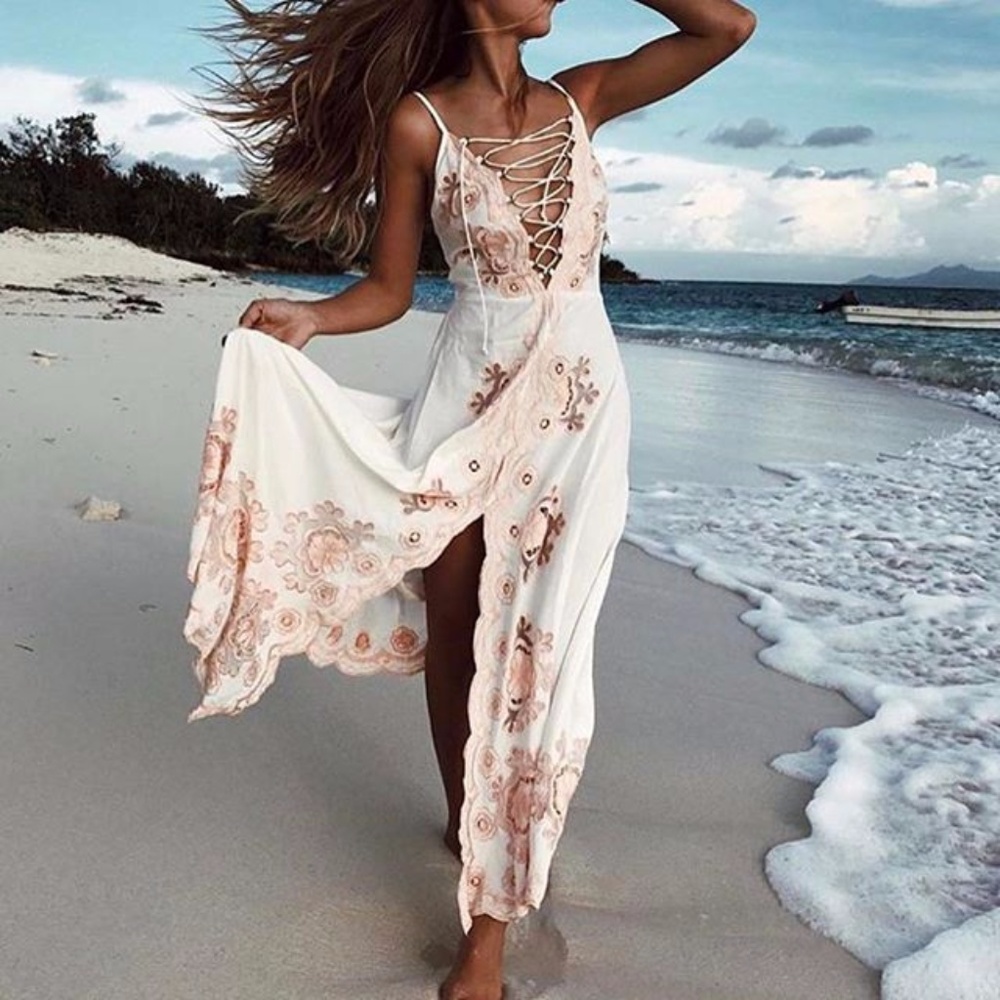 Cleobella Tie-Up Maxi Dress NWT!